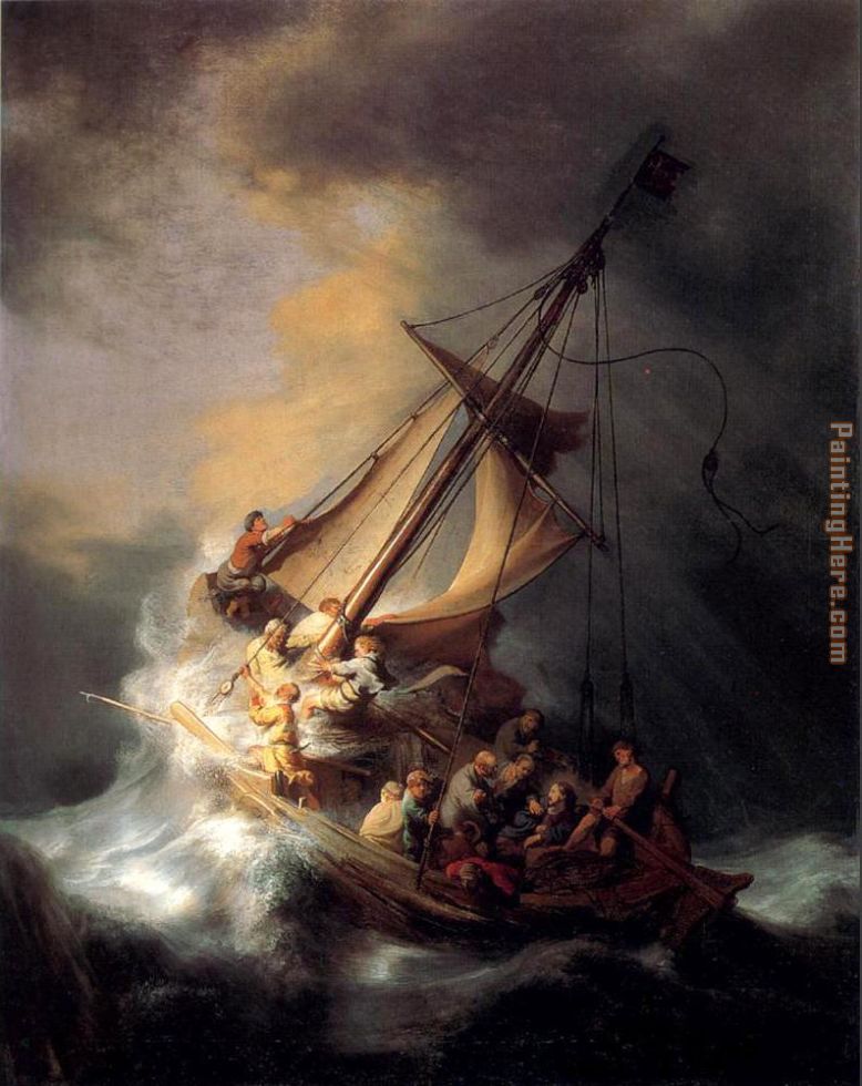 Christ In The Storm painting - Rembrandt Christ In The Storm art painting